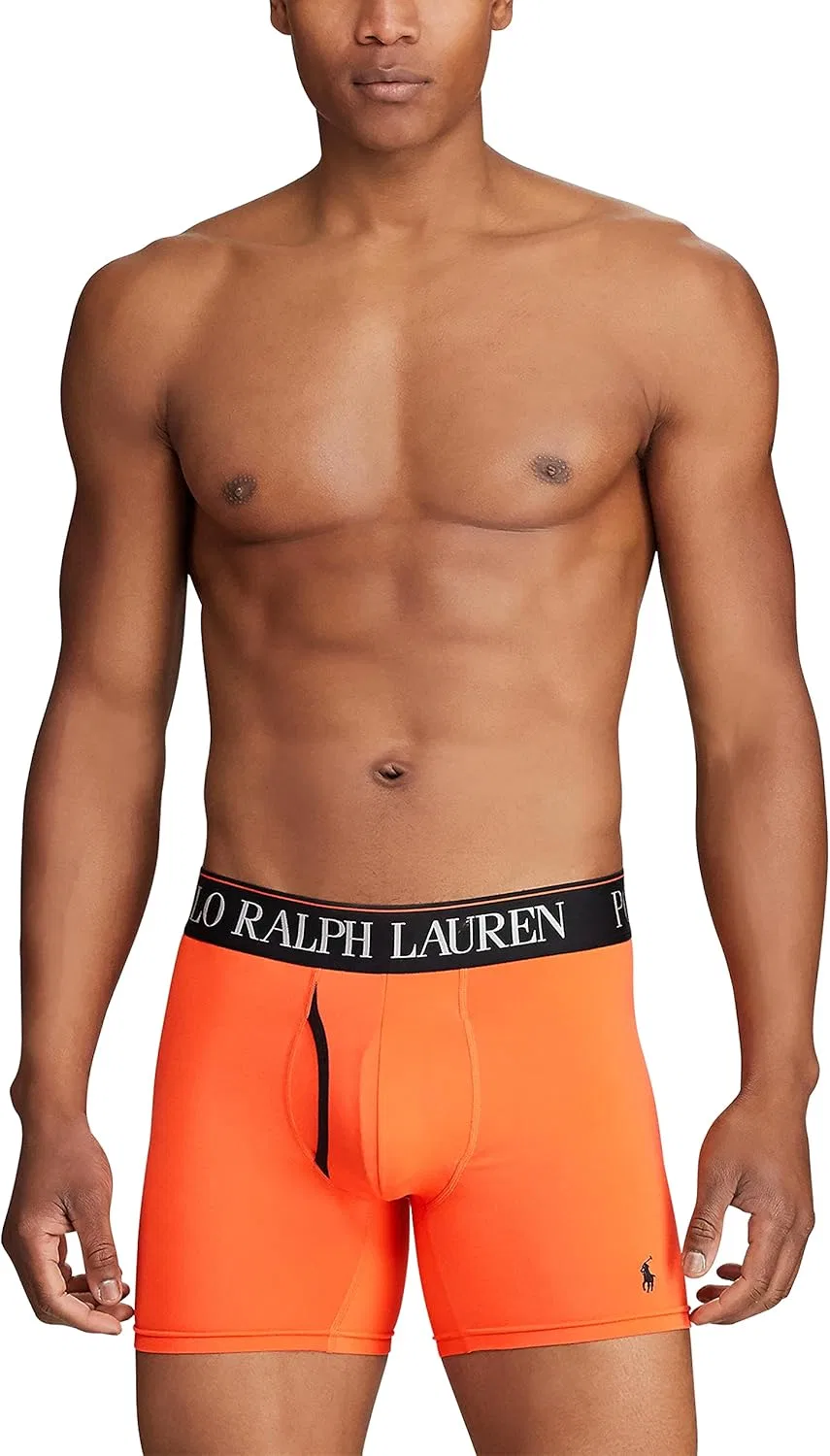 Боксеры POLO RALPH LAUREN, оранжевый/черный оливковый — фото 2