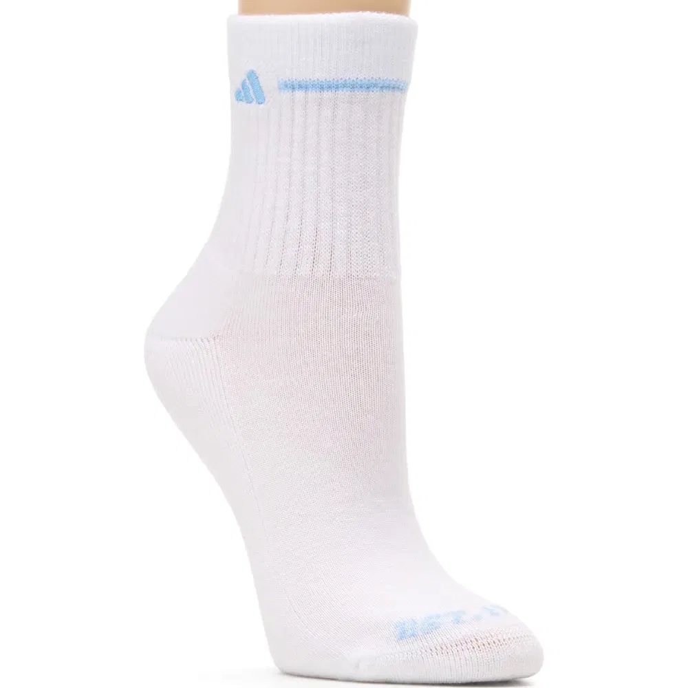Женские спортивные высокие носки 3.0 с амортизацией комплект из 3 пар Adidas, Glow Blue/White/Grey — фото 2