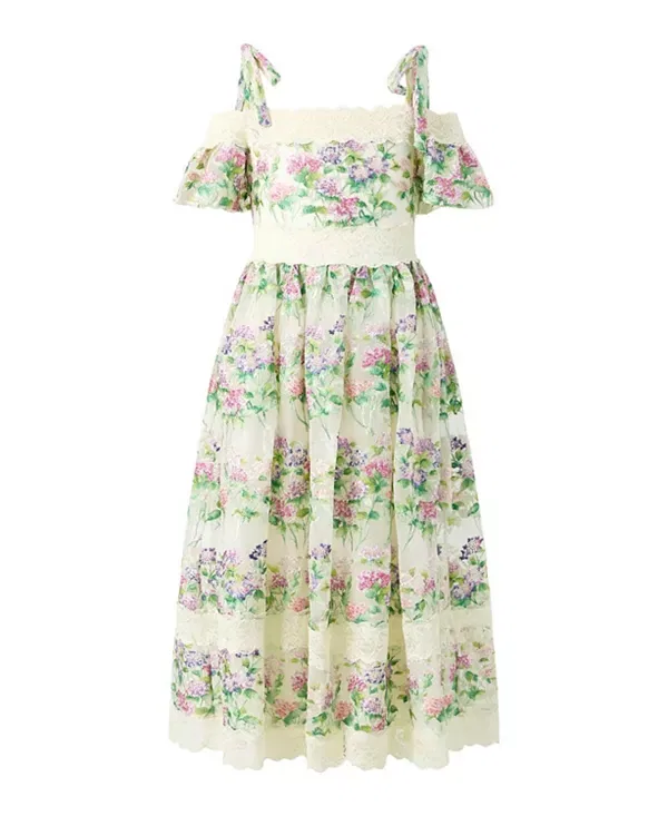 Детское платье для девочек с вышивкой Clementine Embroidered Maxi Dress Marlo Kids, Floral