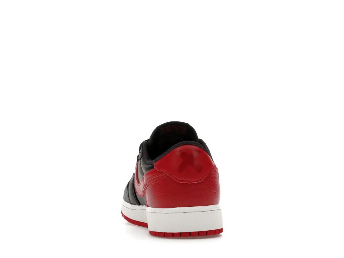 Детские кроссовки Lifestyle с высоким голенищем Jordan 1 Retro Low OG Banned, Black/Red — фото 4