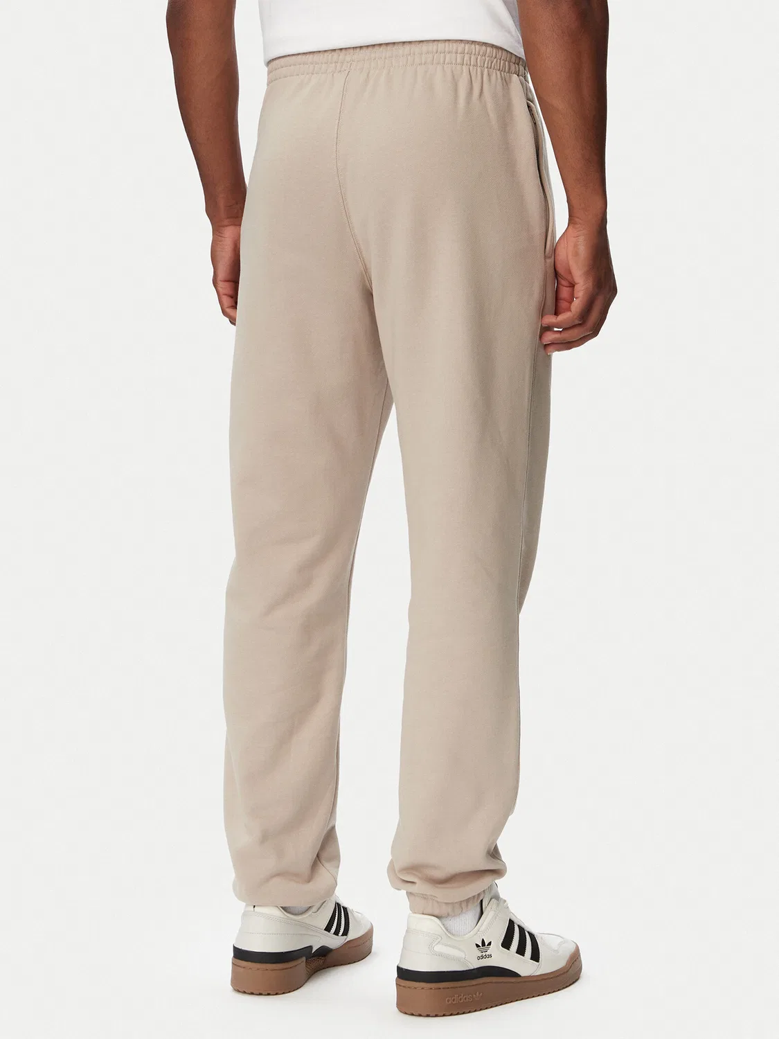 Мужские спортивные штаны стандартного кроя Trefoil Essentials French Terry Adidas, бежевый — фото 3