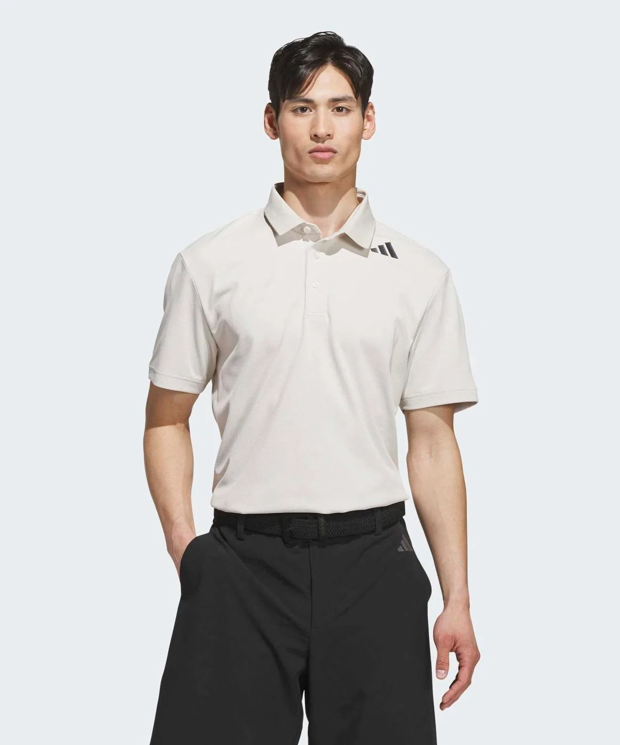 Мужское поло с коротким рукавом, хлопковое Adidas, Cream