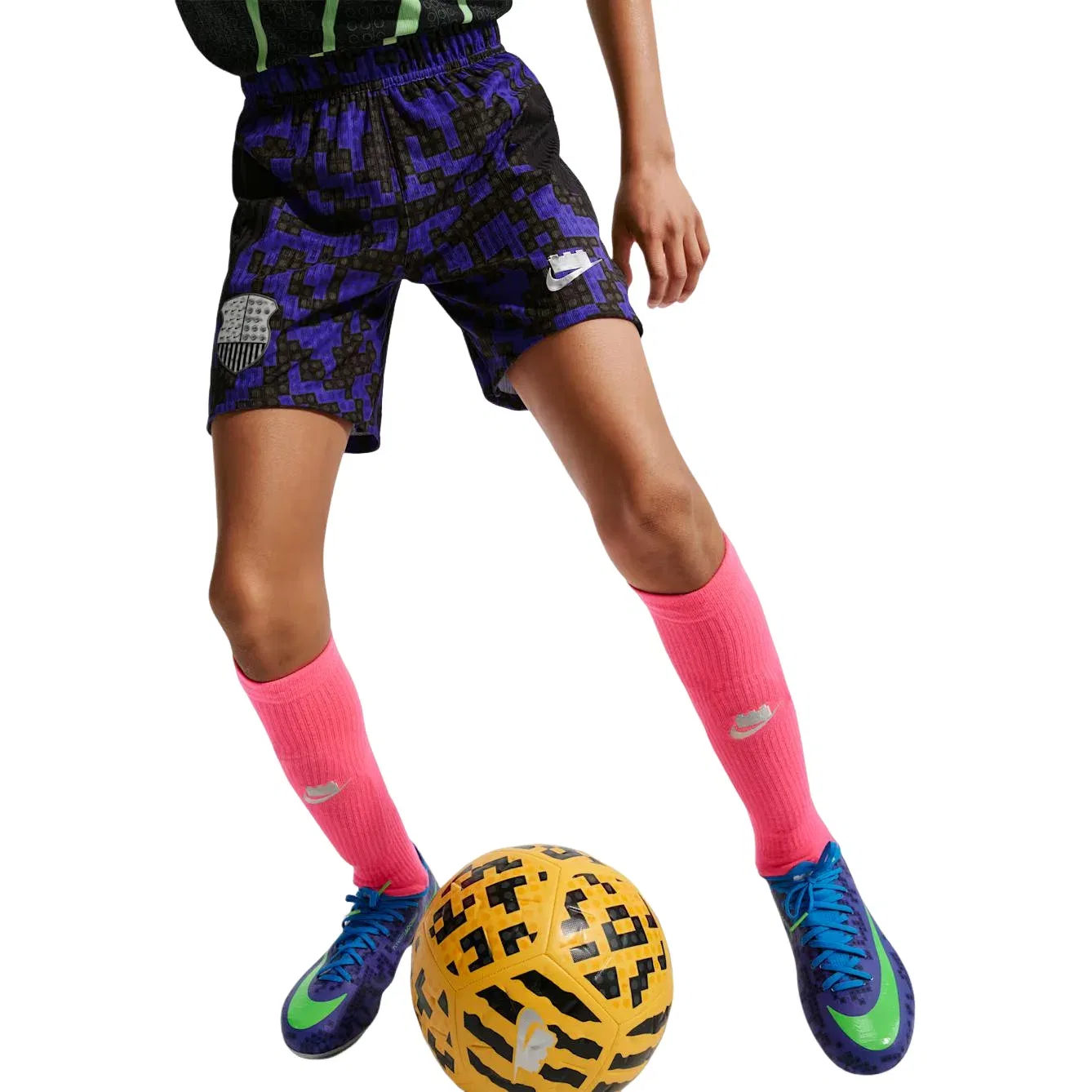Детские шорты из футера с принтом Nike x LEGO Collection Aero-FIT Shorts, черный — фото 2