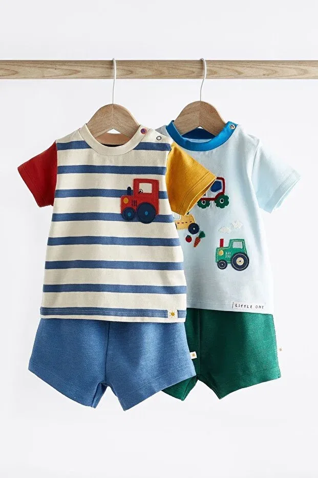 Детский комплект топ и шорты с принтом Next Baby, Blue