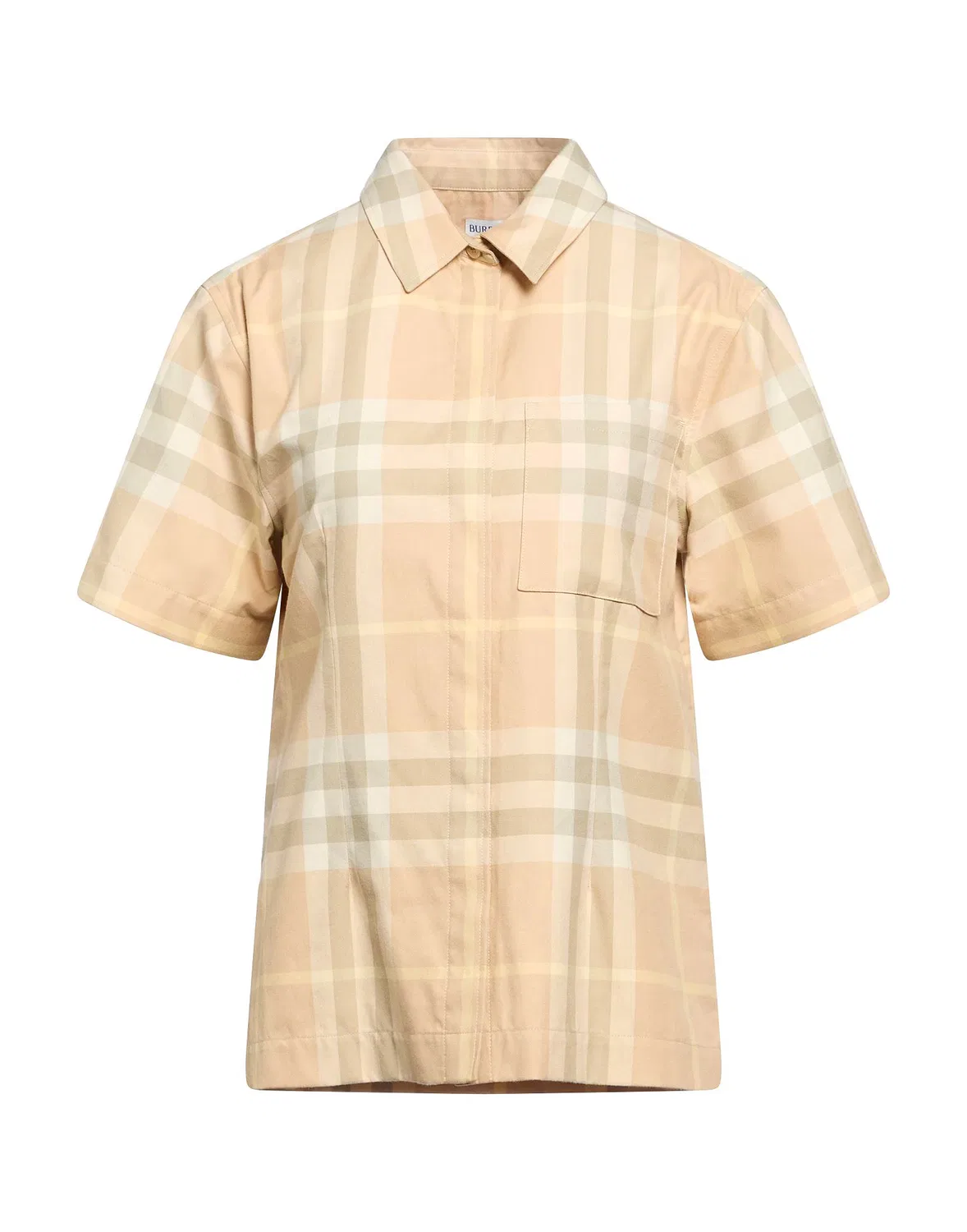 Женская рубашка из хлопка Signatur Print Burberry, бежевый