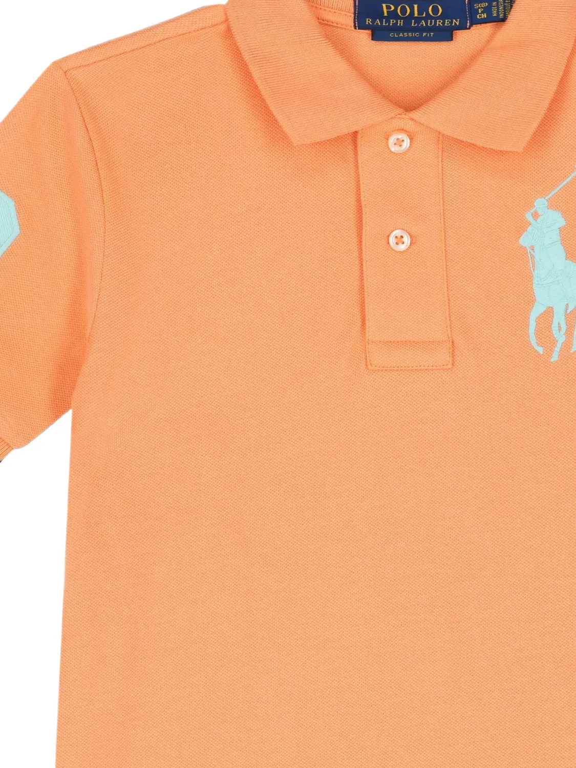 Рубашка поло с вышитым логотипом Polo Ralph Lauren Kids, оранжевый — фото 3