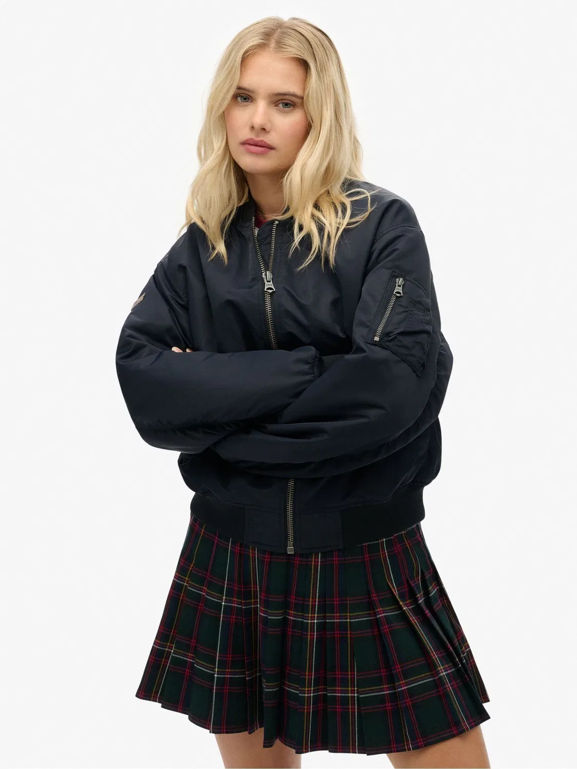 Куртка-бомбер MA1 Superdry, синий — фото 2