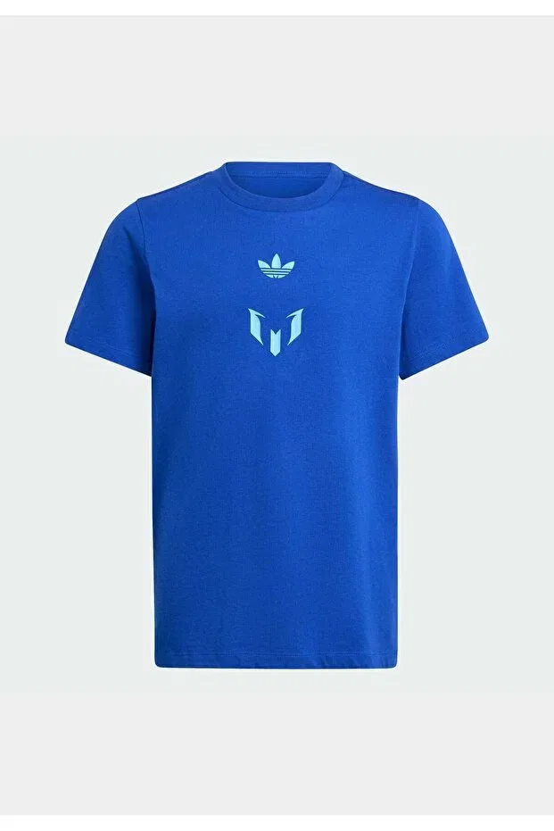 Детская футболка для девочек хлопковая Messi Tee Adidas, Royal Blue — фото 4