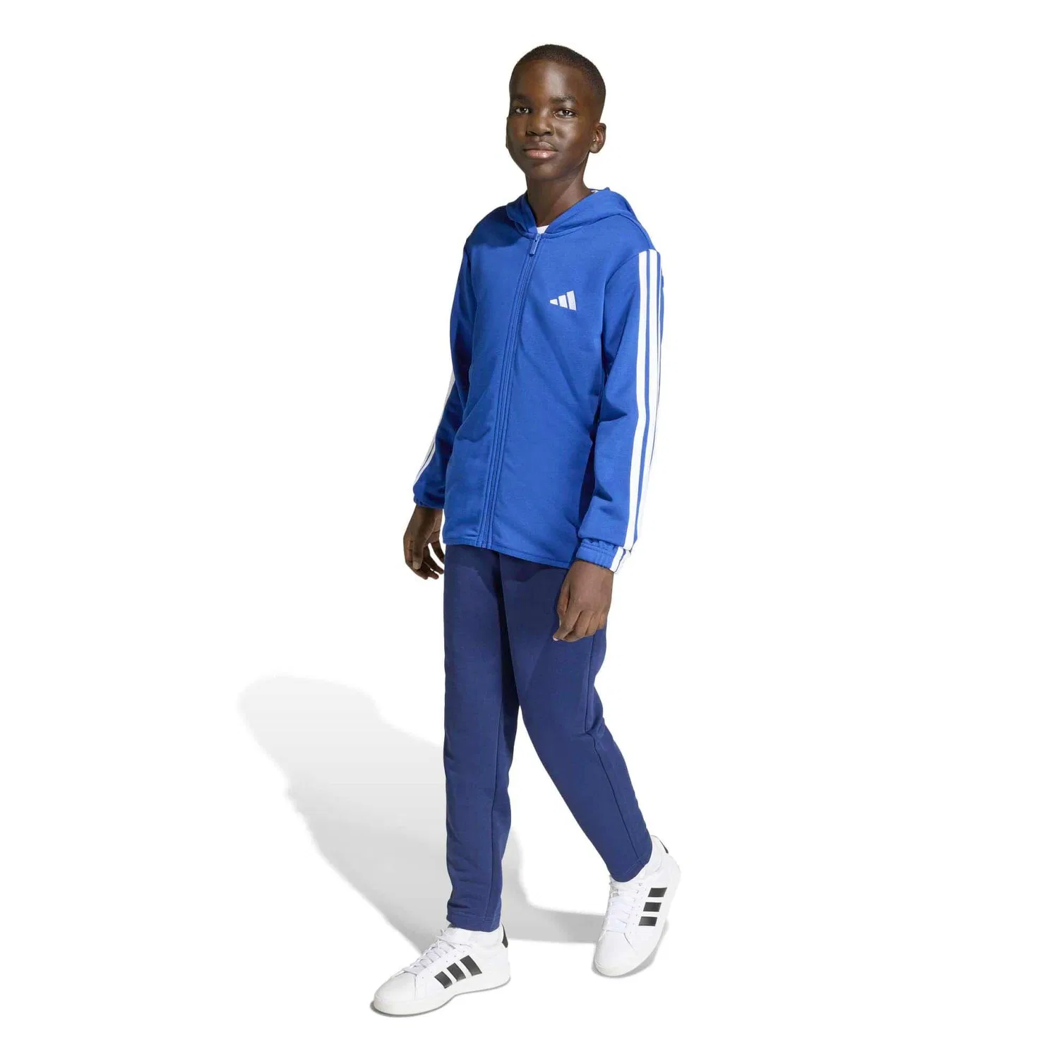 Детский спортивный костюм Junior TS 220 Adidas, Konigsblau Navyblau Weiss — фото 2