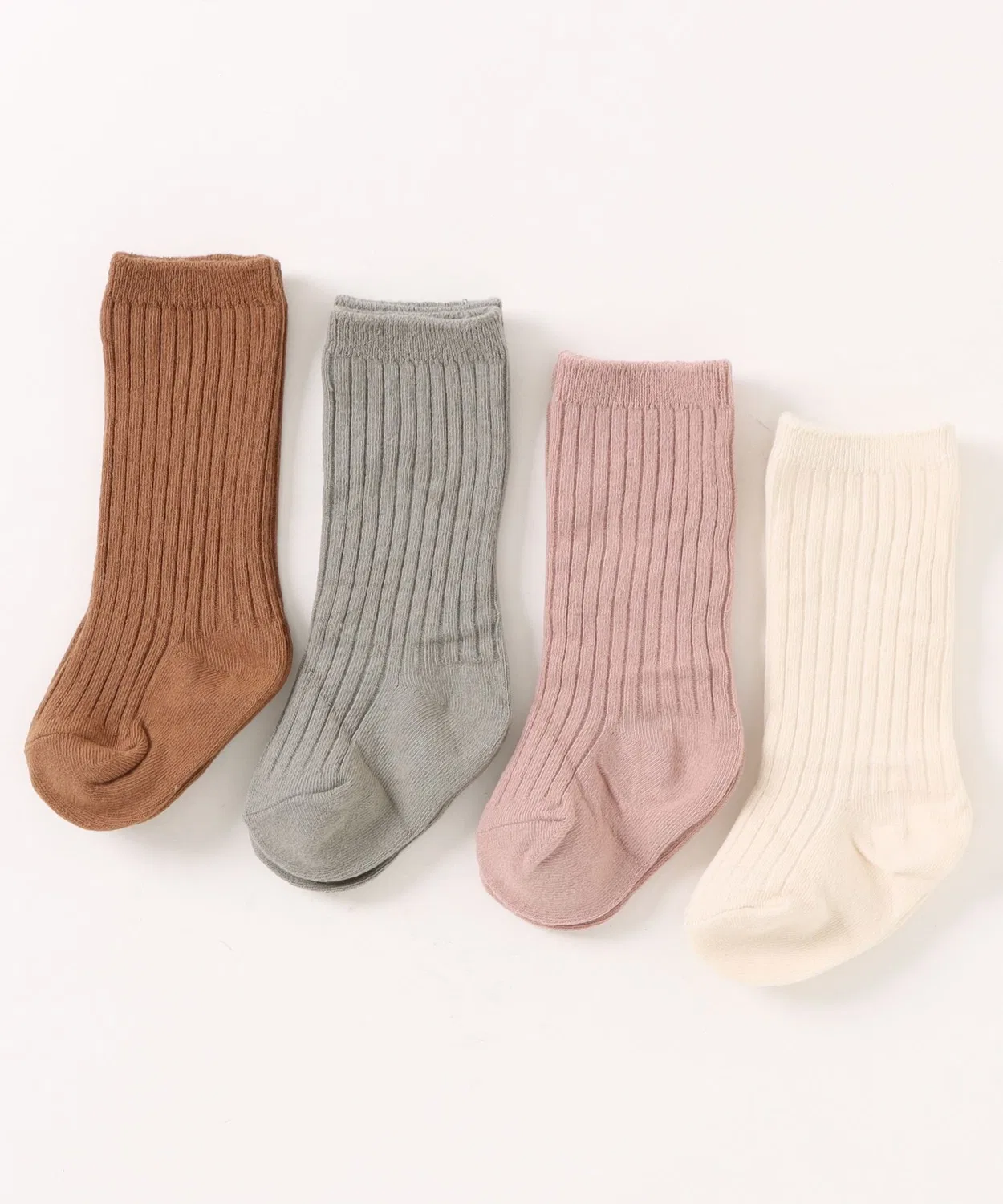 Детские носки-комплект из 4 пар с моделью Quincy Mae, Natural, Mauve, Basil, Cinnamon