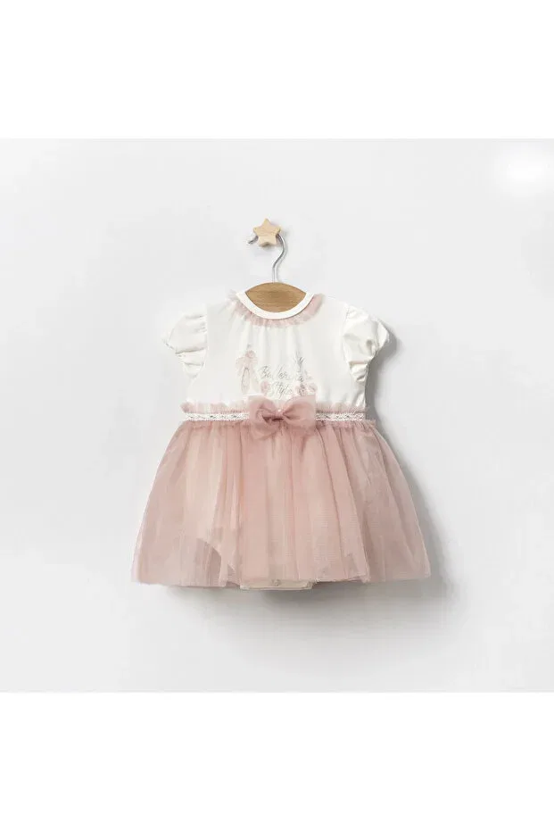 Детское платье для девочек с принтом Summer Ballerina Printed Tulle Lamato Baby, Powder