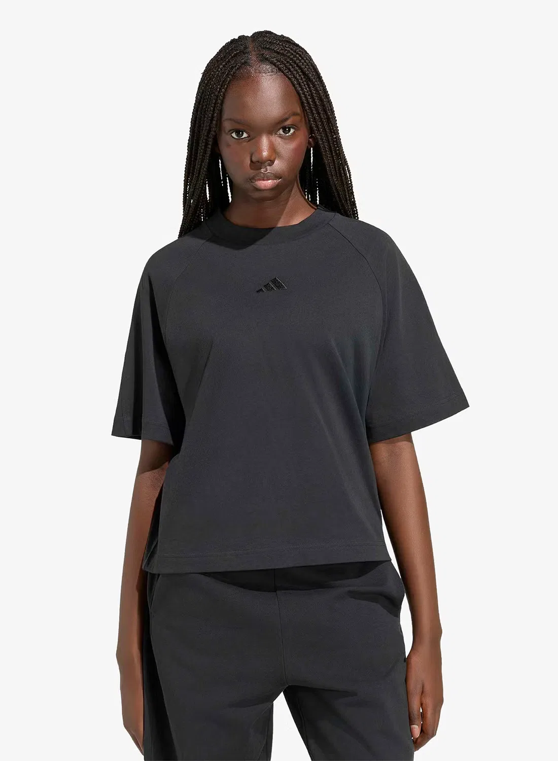 Футболка свободного кроя Small Logo Adidas, черный