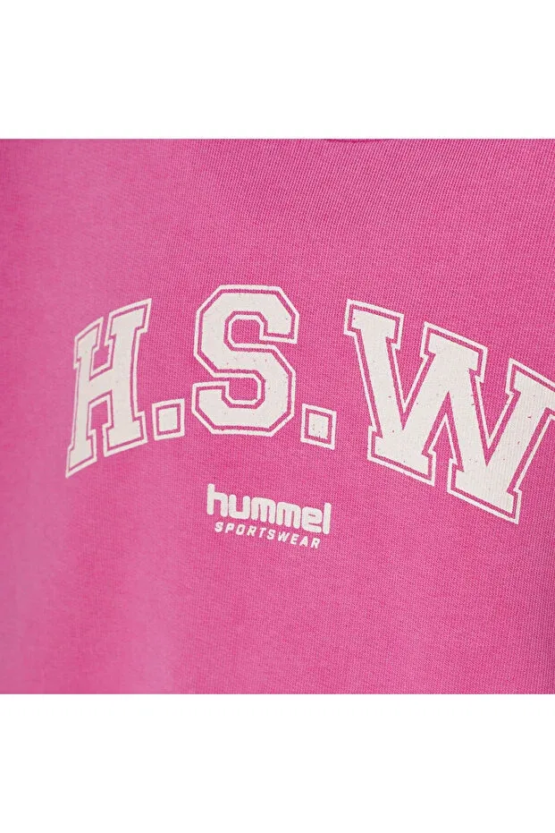 Детские свитшот для девочек с принтом Hummel, Pink — фото 4