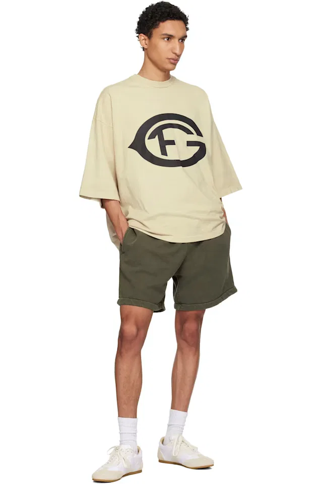 Бежевая футболка fg 26 Fear Of God — фото 4