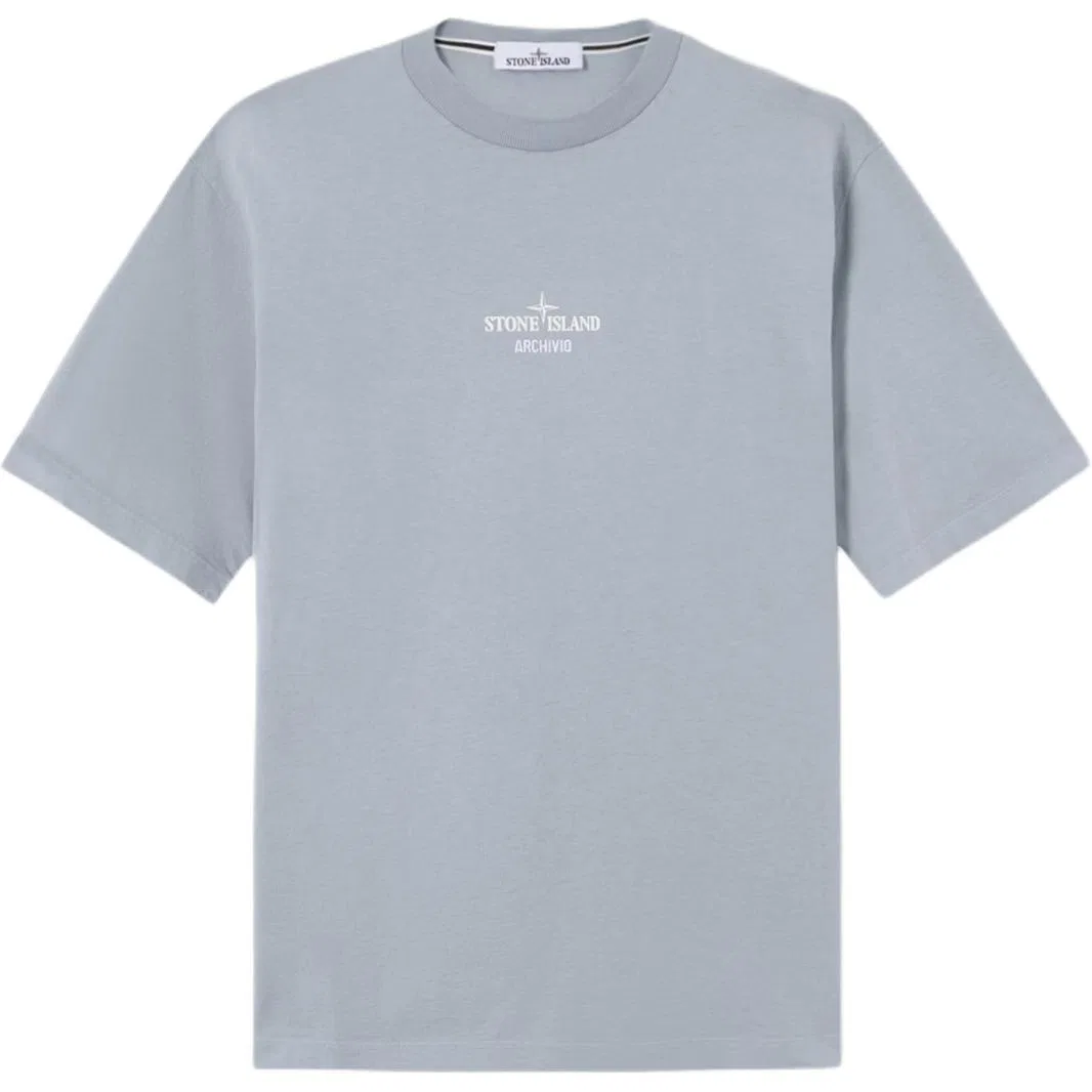 Мужская футболка с круглым вырезом Ash Crew Neck STONE ISLAND — фото 3