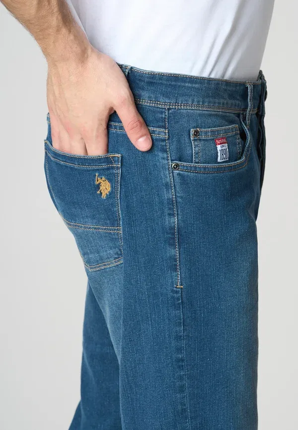 Джинсы прямого кроя Straight leg jeans U.S. Polo Assn, blu U.S. Polo Assn., синий — фото 4