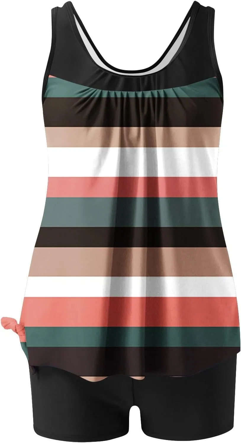 Женский танкини с принтом, двухкомплектный купальник, Multicolor — фото 4
