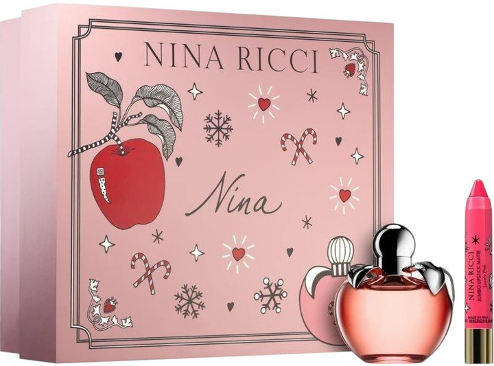 Nina Ricci Les Belles De Nina EDT Набор 80 мл с помадой 10 мл — фото 2