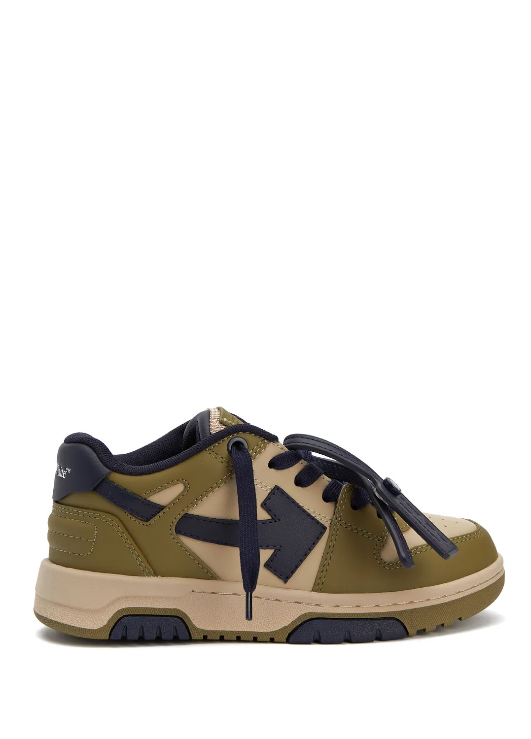 Сникерсы Off-White, green-beige