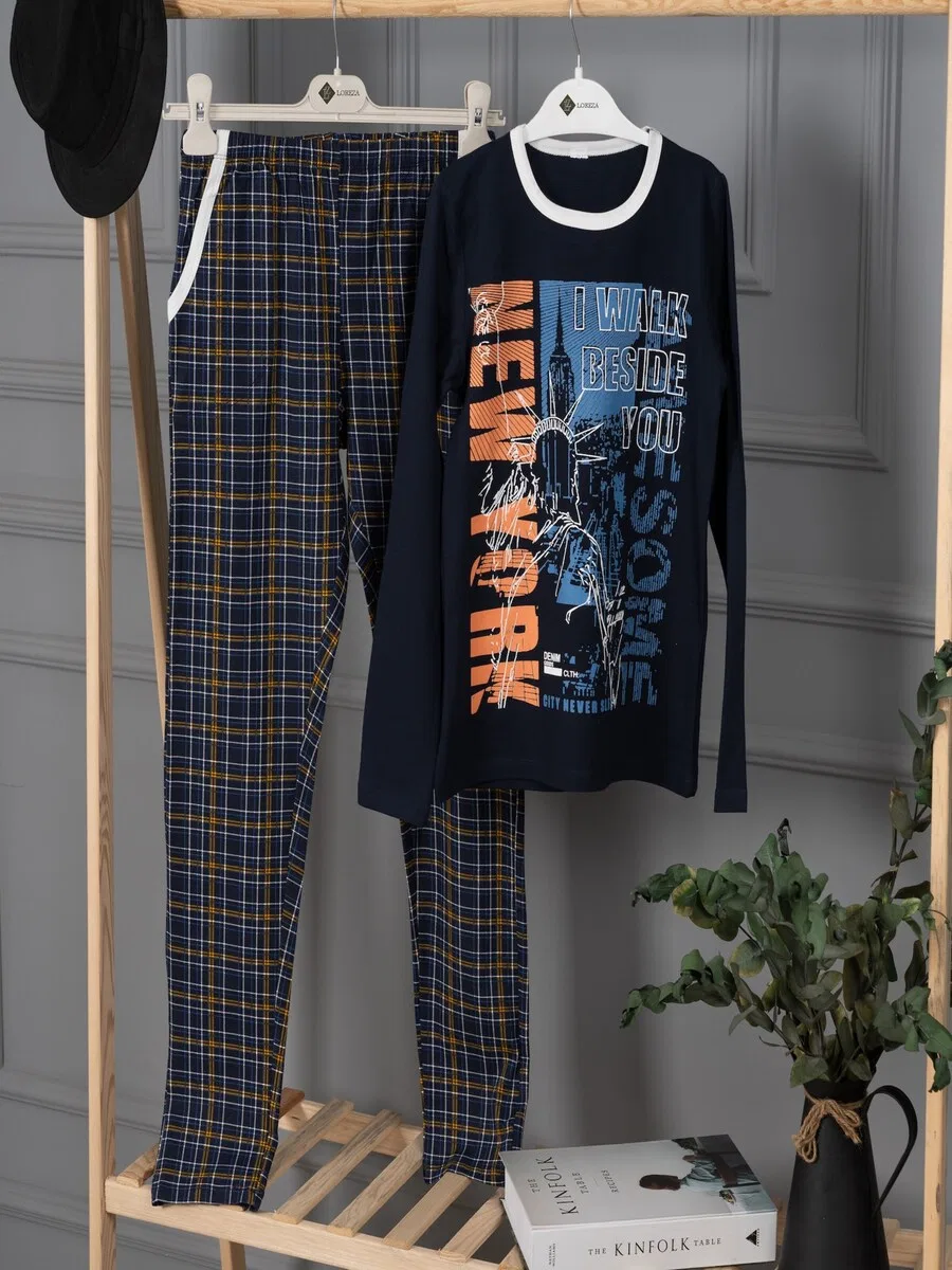 Пижама LOREZA 'Jungen Schlafanzug New York', мультиколор