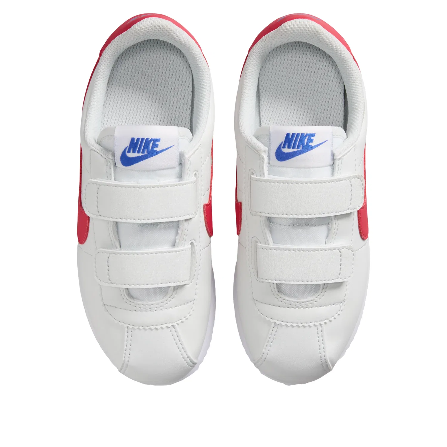 Детские кроссовки с кожаным верхом Cortez 'Off White Tropical Pink' Nike, Off White/Racer Blue/Tropical Pink — фото 3