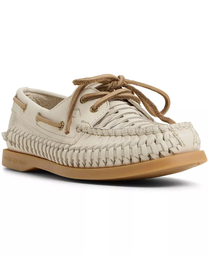 Женские туфли-лодочки AO с круглым носком и плетением на 2 люверса Sperry, слоновая кость/кремовый