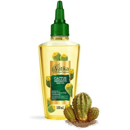 

Масло для волос Vatika Afro Naturals Cactus 100 мл, эфирное масло для ухода за волосами, для поддержания здоровья кожи головы и глубокого кондиционирования Vatika Naturals