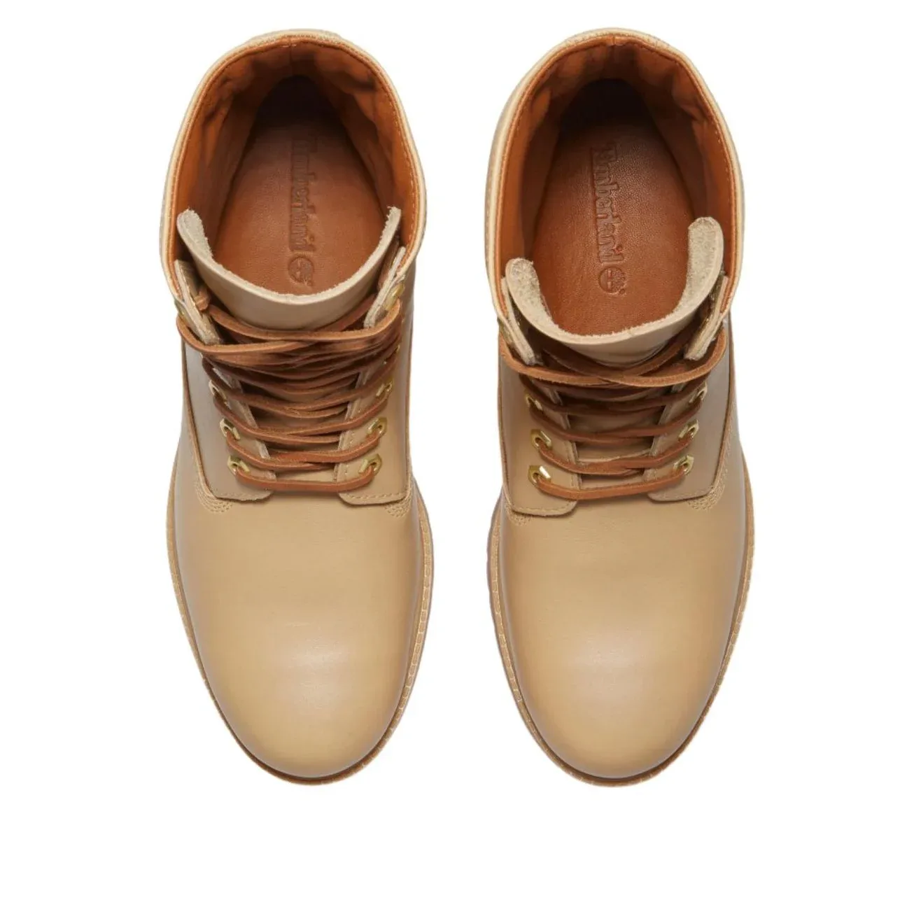 Водонепроницаемые ботинки Timberland Premium 8 дюймов, цвет «Светло-бежевый» — фото 2