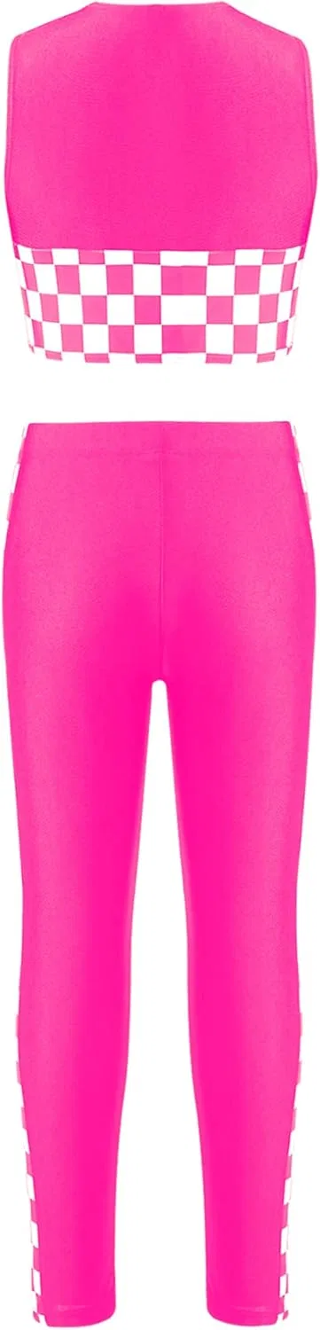 Детский спортивный костюм из топа и леггинсов, vastwit, Rose Red — фото 2