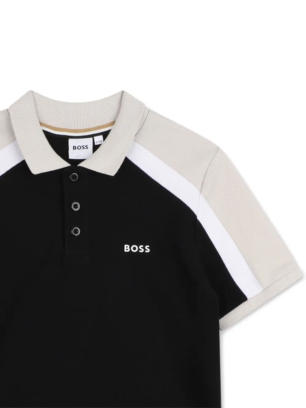 Поло с логотипом Boss Kidswear, черный — фото 3