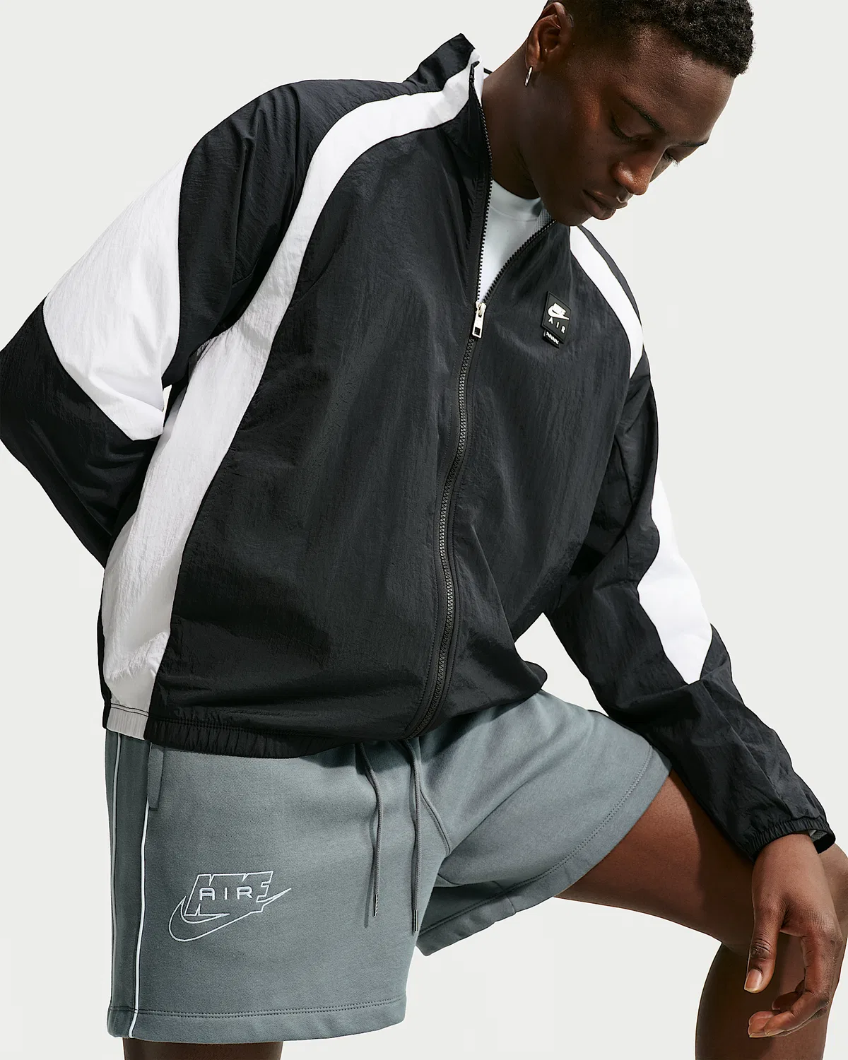 Мужские флисовые шорты Nike Air, Smoke Grey/White/White — фото 4