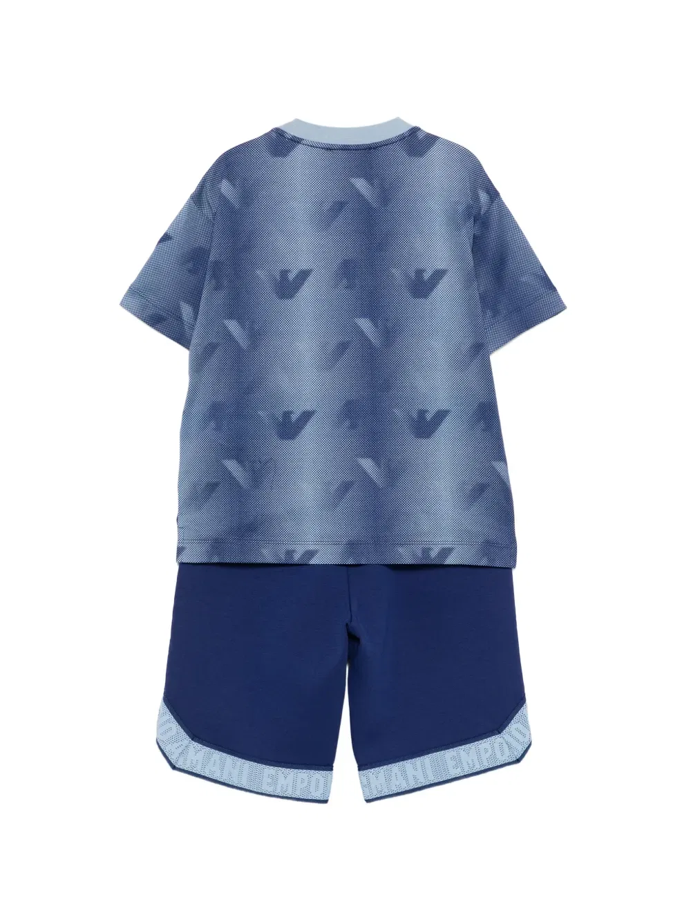 Комплект шорт с логотипом Emporio Armani Kids, синий — фото 2
