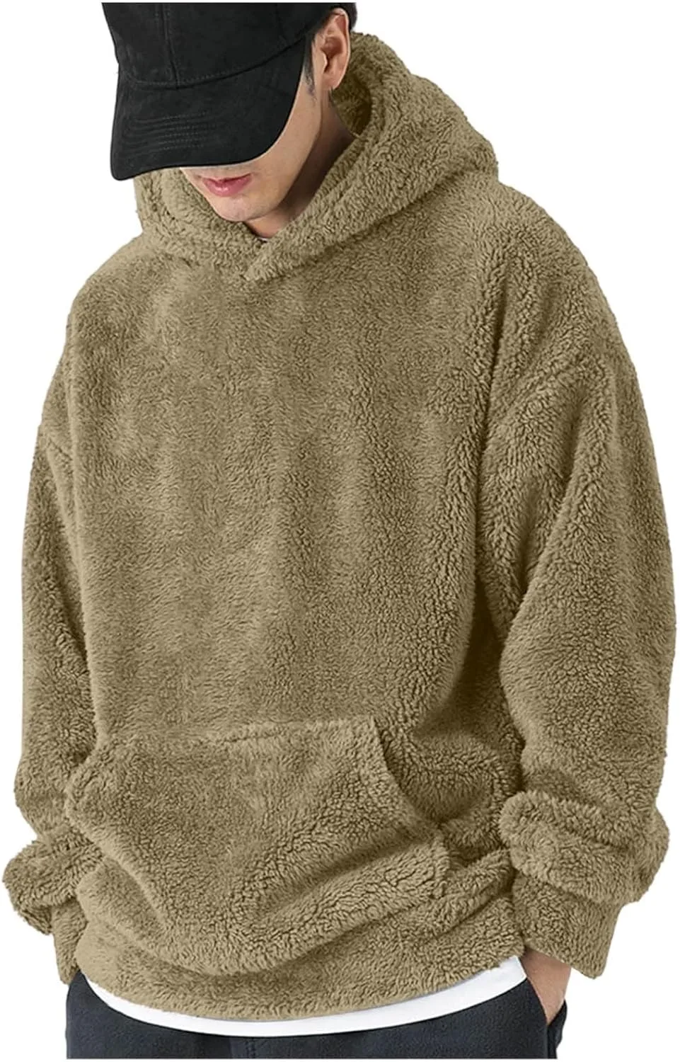 

Мужская худи с капюшоном Sherpa, с длинным рукавом и карманом