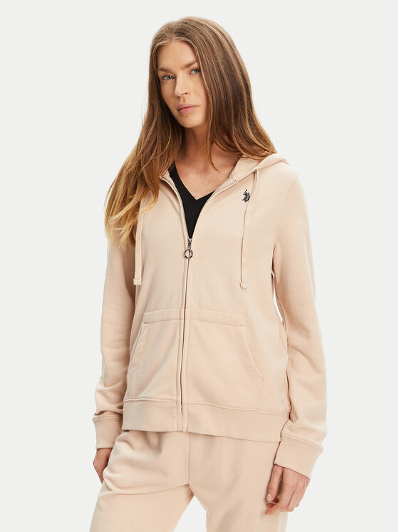 

Свитшот regular fit WUP1512 U.S. Polo Assn., бежевый