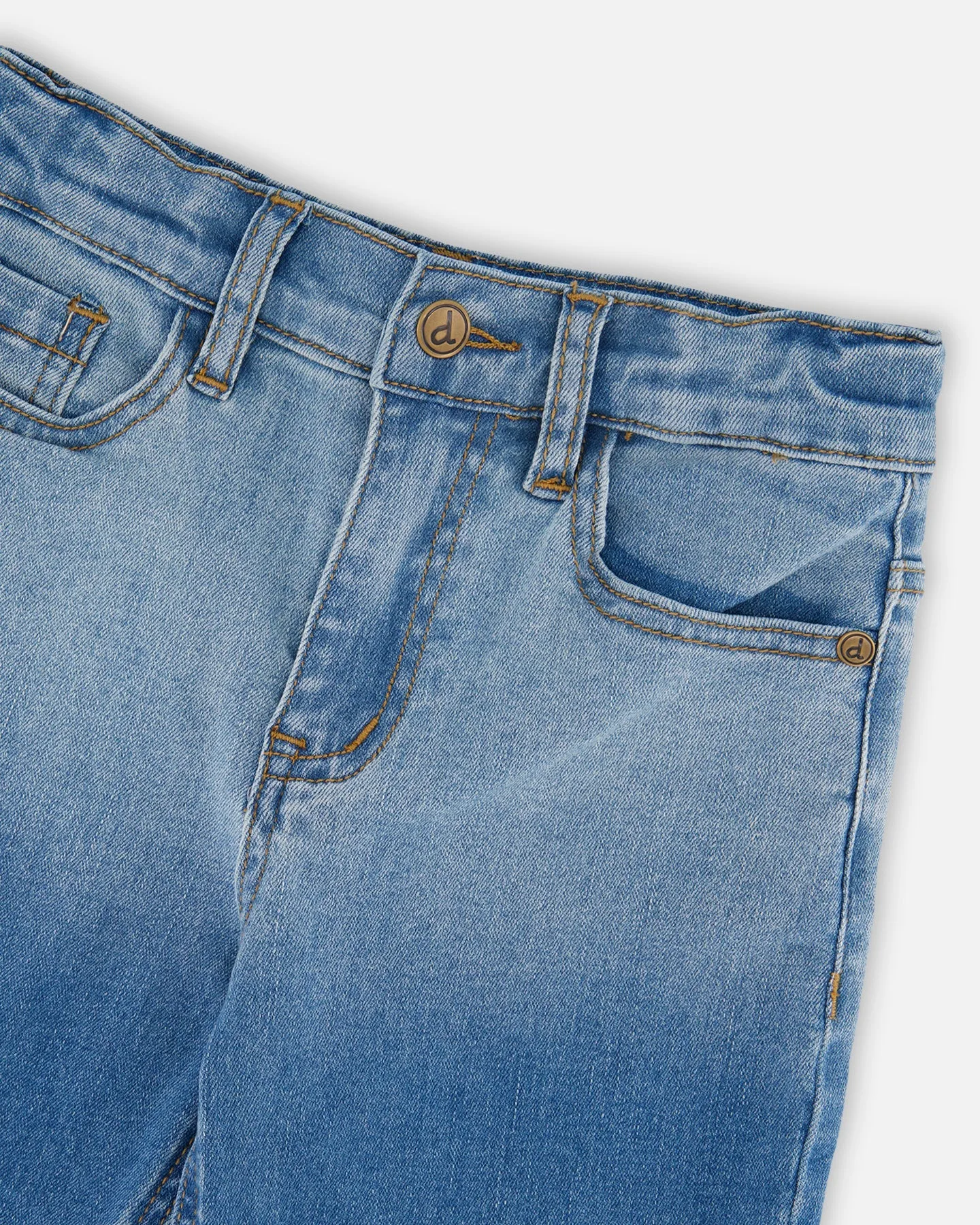 Джинсы Stretch Jean Bermuda, градиент от серого к синему Deux Par Deux — фото 4