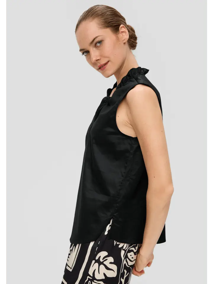 

Блуза sOliver BLACK LABEL keine Ärmellänge, черный