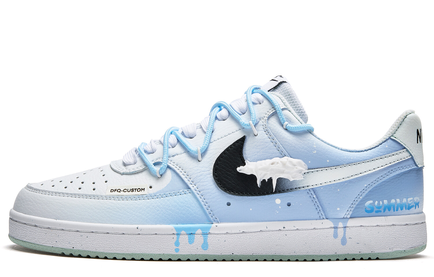 

Кроссовки Nike Court Vision 1 Skateboarding Shoes Men Low-top White/blue, белый/синий