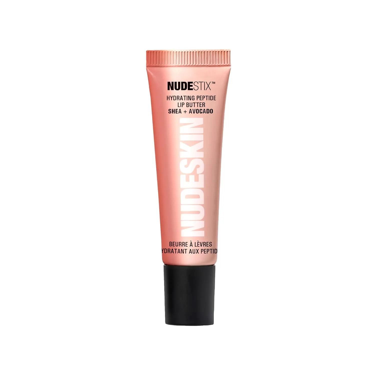 Nudestix Hydrating Peptide Lip Butter - блестящий бальзам для губ с авокадо, маслом ши и 2% пептидами для увлажнения и объема, vanilla sprinkle — фото 2