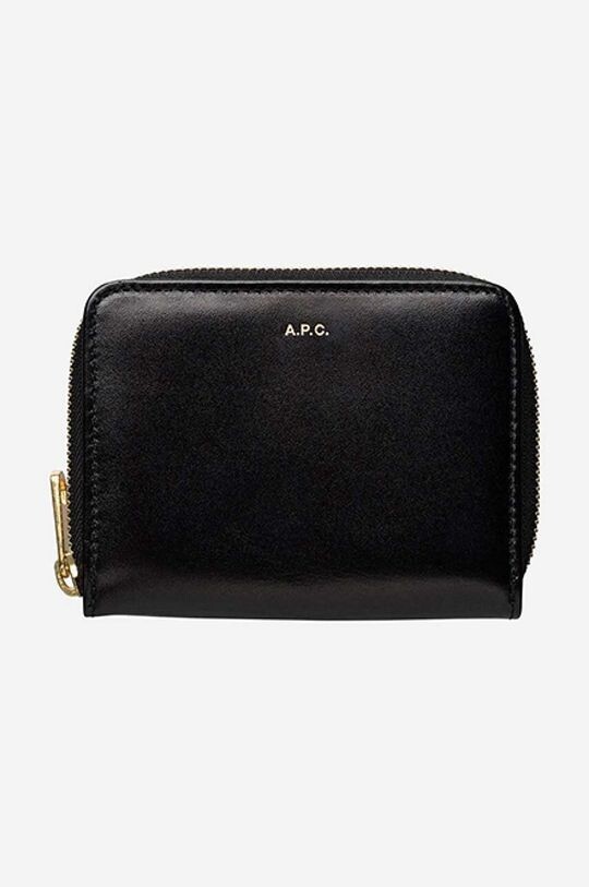 

Кожаный кошелек A.P.C., черный