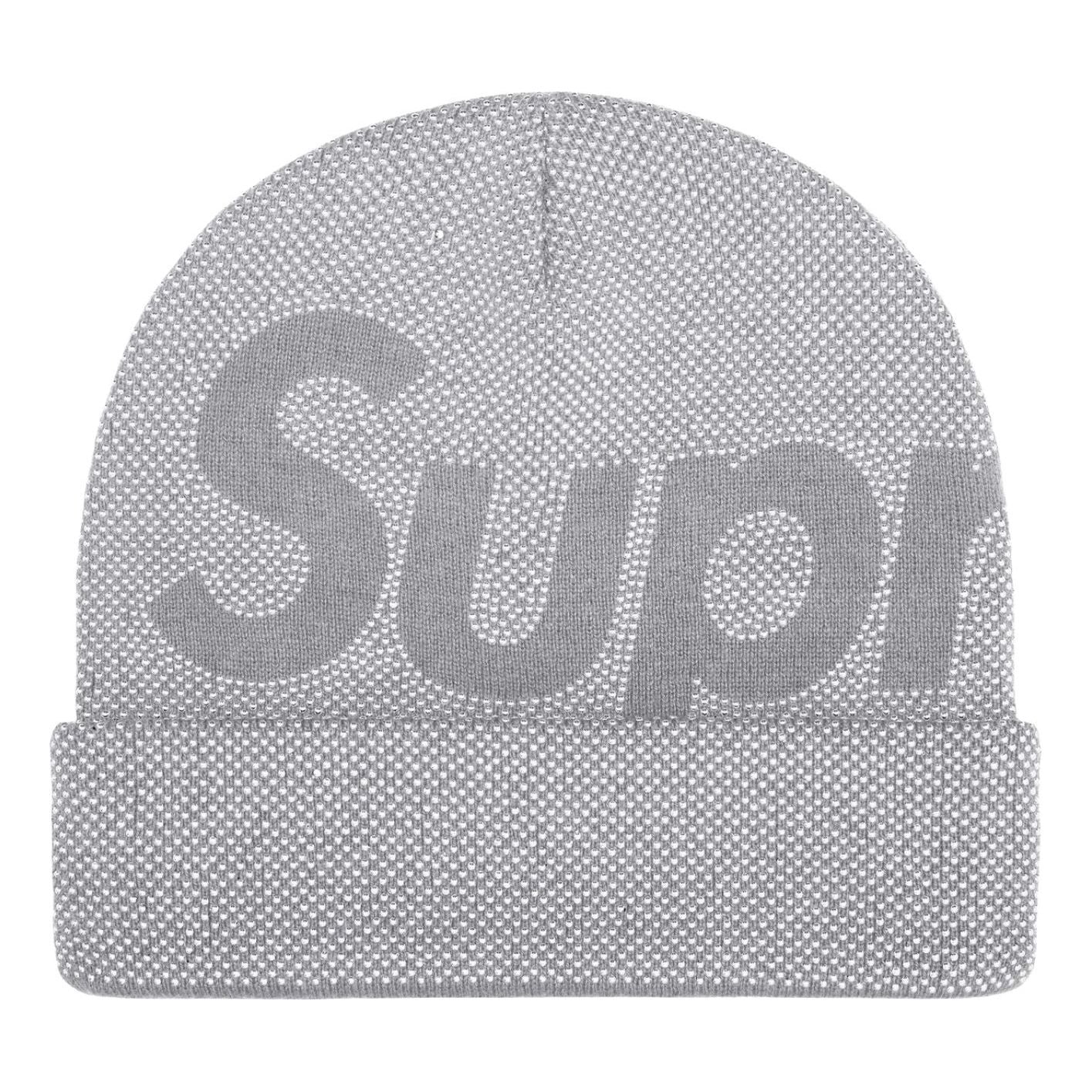 

Шапка Supreme FW25 Studded Knockout Big Logo Beanie 'Heather Grey'