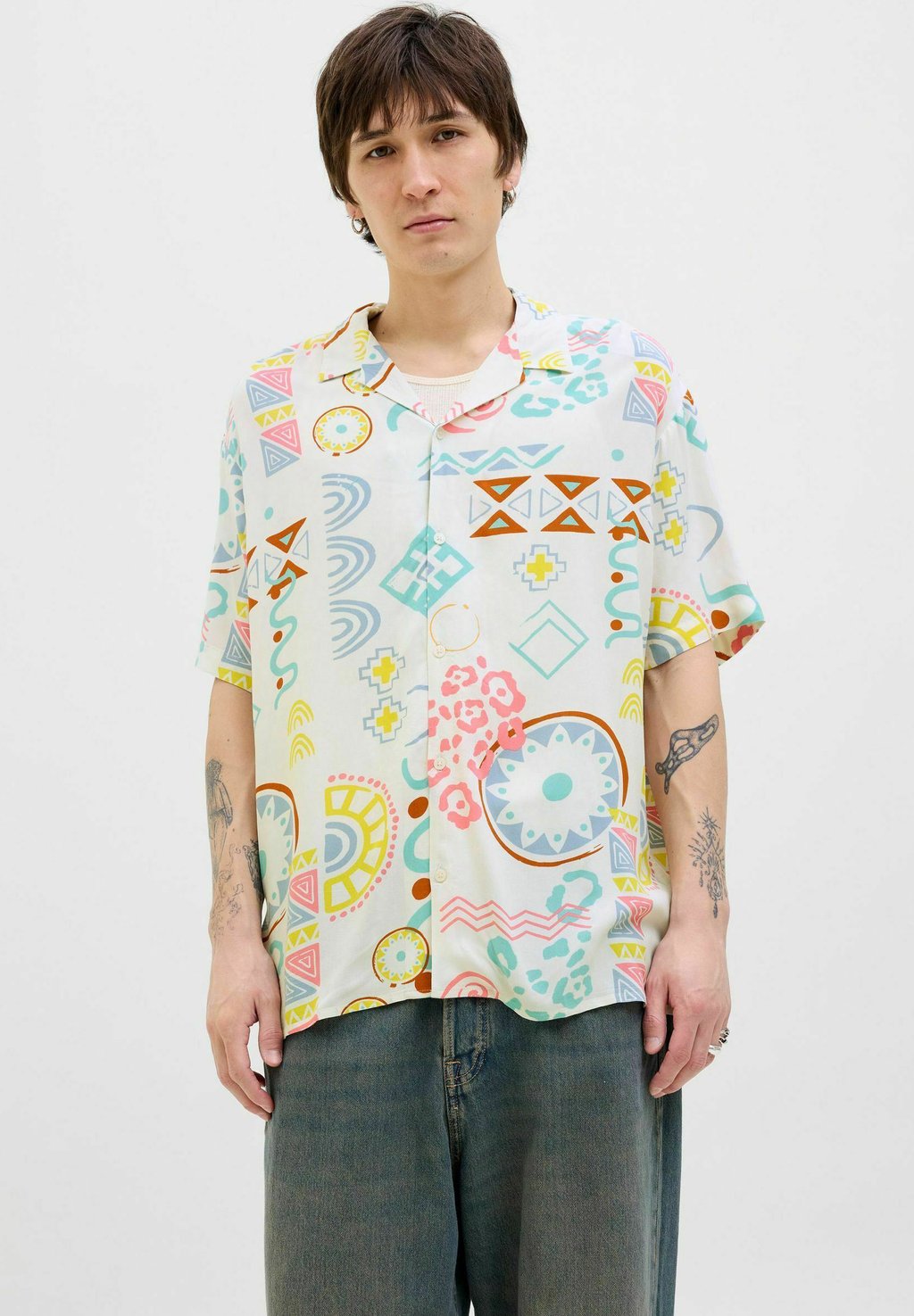 

Рубашка JORLUKE GALLERY RESORT SMU Jack & Jones, кремовый