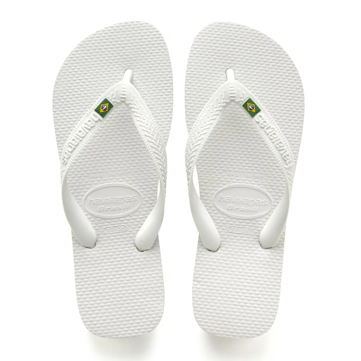 

Шлепанцы на носке унисекс Бразилия Havaianas, белый