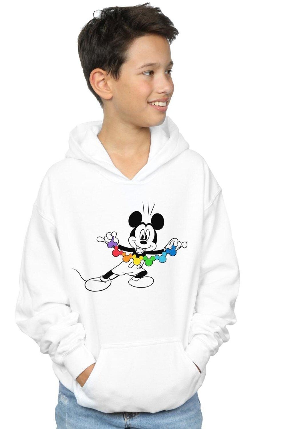 

Толстовка с радужной цепочкой Микки Мауса Disney, белый