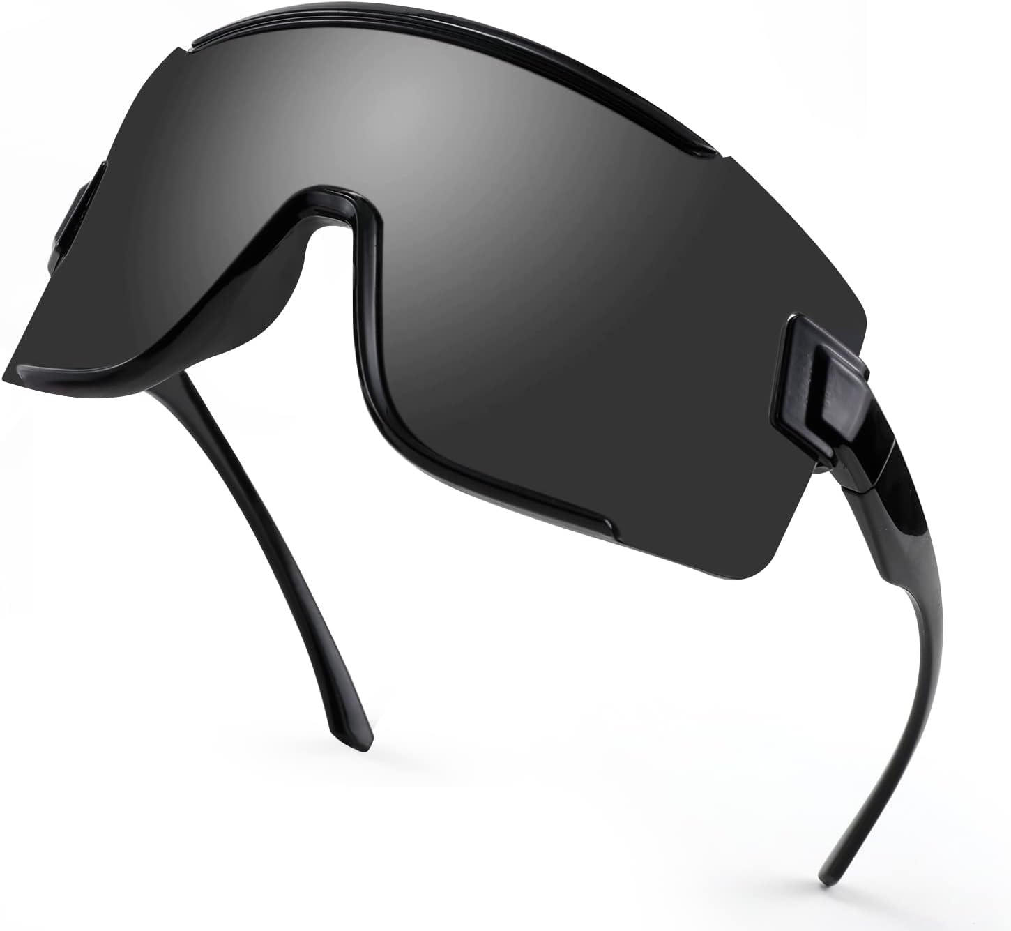 

Солнцезащитные очки Karsaer Vision Big Shield Wraparound для мужчин и женщин, неоновые солнцезащитные очки с козырьком, для велоспорта и лыжного спорта, в стиле 80-х и 90-х, Black