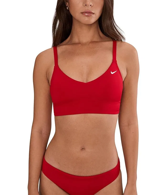 Купальник раздельный V-образный Nike Effortless Essential, Gym Red
