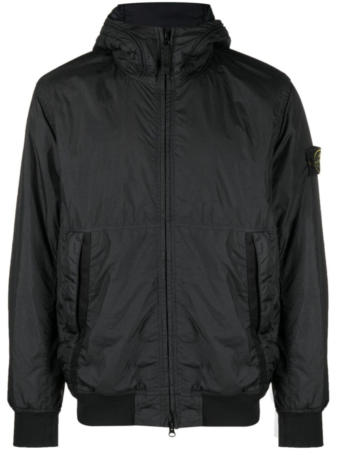 

Stone Island куртка на молнии с нашивкой Compass, черный