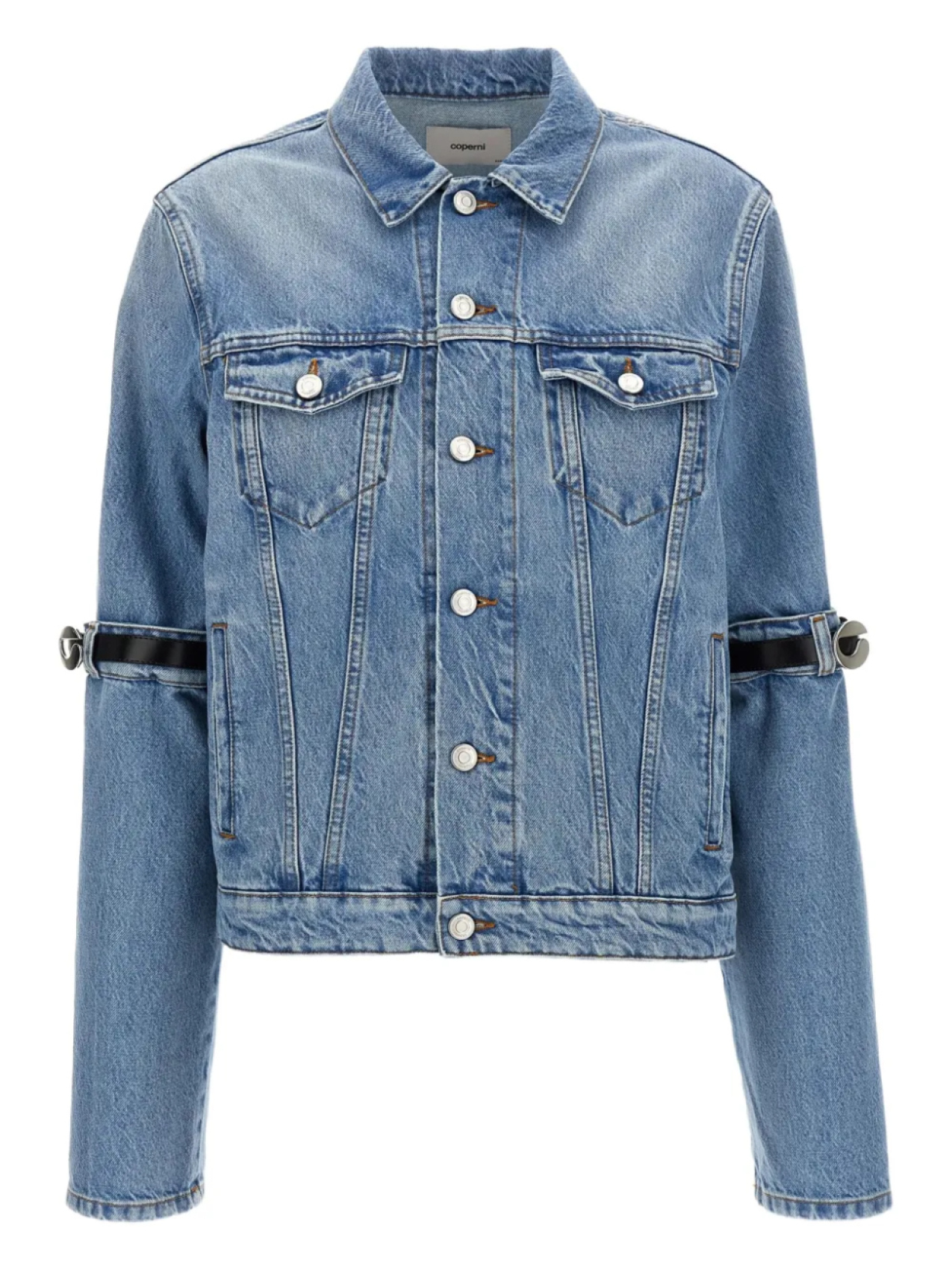 

Короткая куртка Coperni Hybrid Denim, синий