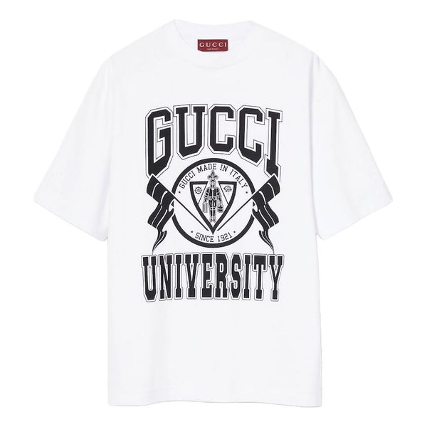 

Футболка cotton jersey printed t-shirt 'white' Gucci, белый