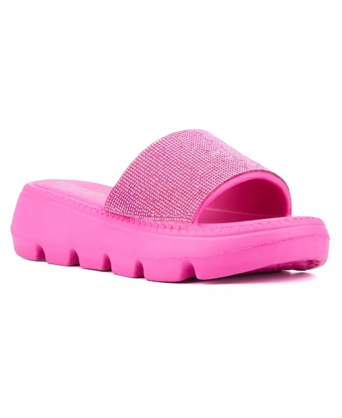 Женские босоножки Glitter Gaze Slide Olivia Miller, розовый