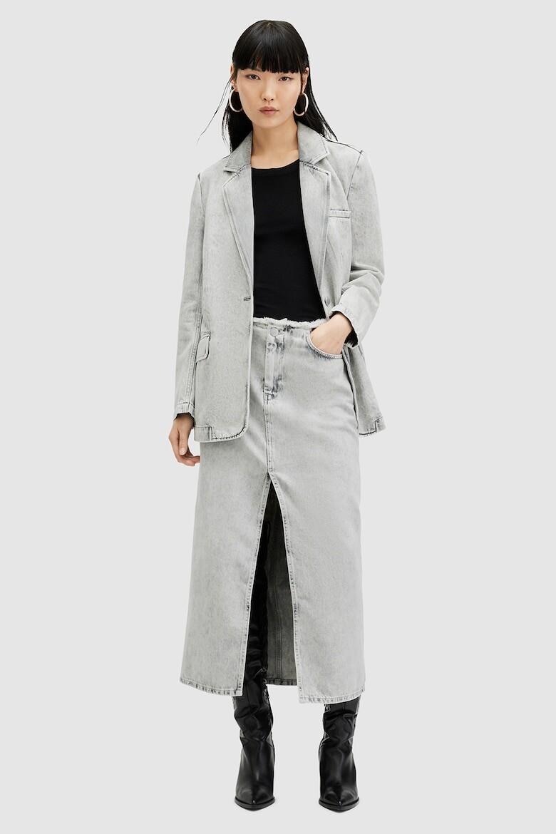 

Джинсовая юбка Honor с разрезом спереди Allsaints, синий